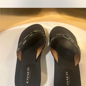 Coach Black and Brown Sandals